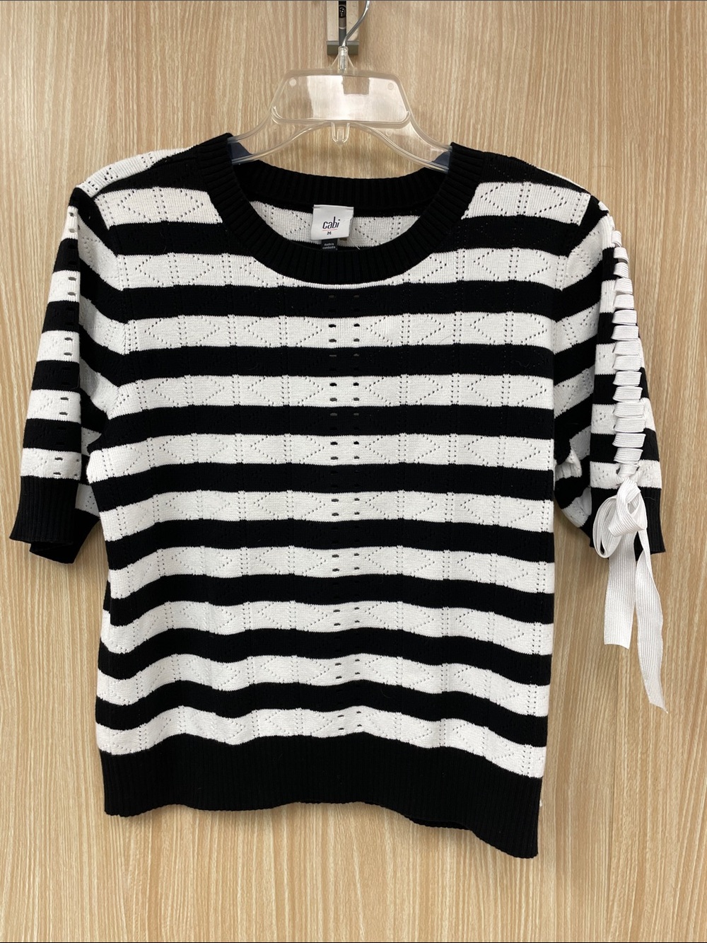 Cabi Black Striped Runway Sweater Size Medium